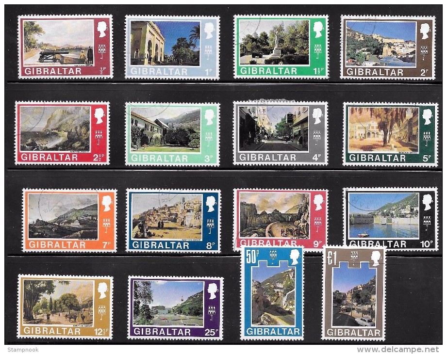 Gibraltar Scott   241-272  Missing Other Half Of Pairs Used And Mint   V Fine   CV 14.70 - Gibraltar