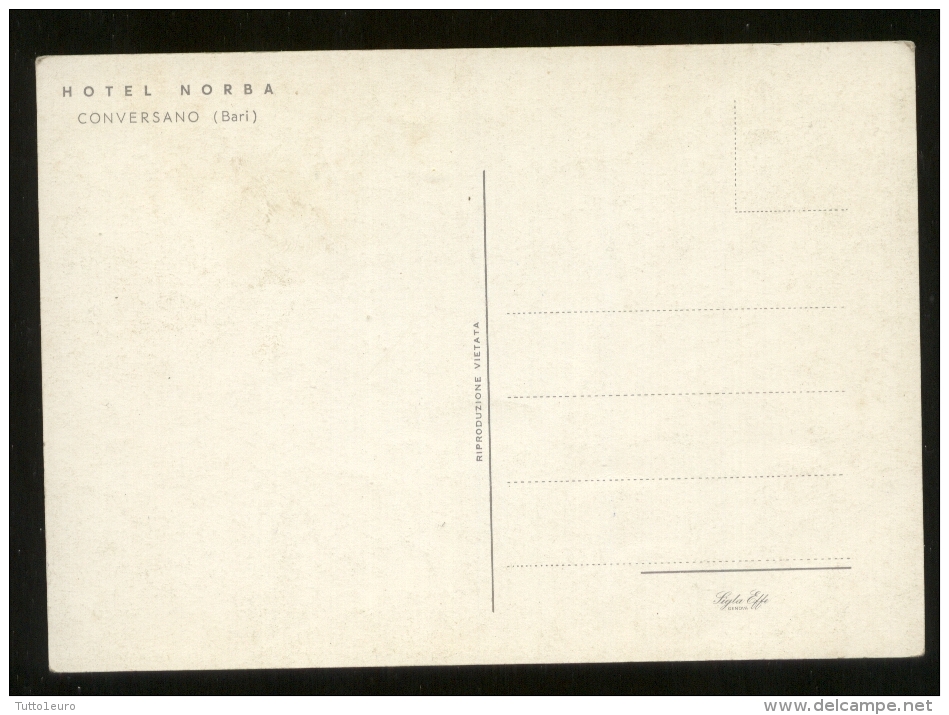 CONVERSANO - ANNI 60 - HOTEL MODERNO - Bari