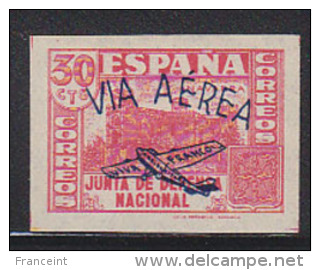 Spain  1936 XavierCastle Issue Overprinted VIA AEREA (for Use In Ifni). Scott 629 - Neufs