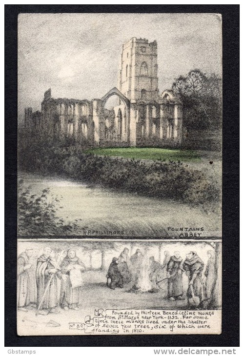 1906 Fountains Abbey Yorkshire R P Phillimore Posted Card Number 89 See Scans For Detail Etc - Other & Unclassified