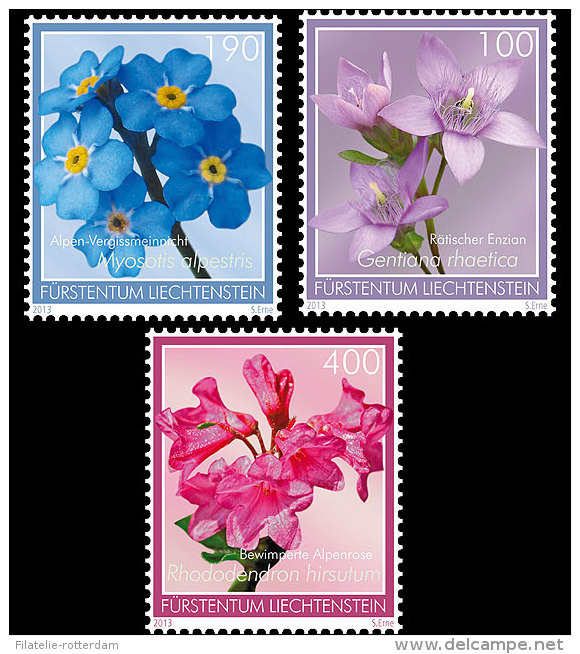 Liechtenstein - Postfris / MNH - Complete Set Alpenbloemen 2013 - Unused Stamps