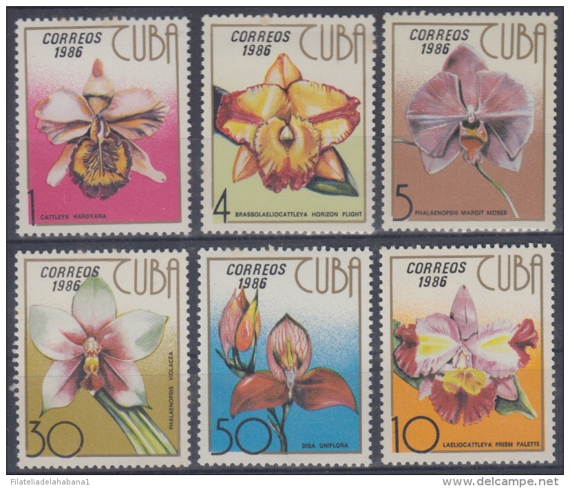 1986.8- * CUBA 1986. MNH. ORQUIDEAS. ORCHILD. FLORES. FLOWERS. COMPLETE SET. - Ongebruikt