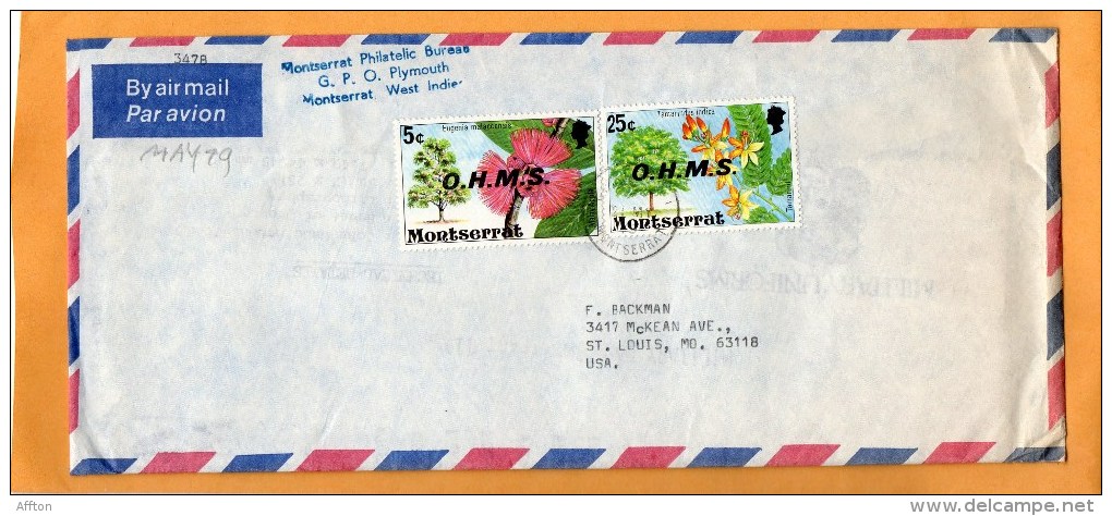 Montserrat OHMS Cover Mailed To USA - Montserrat