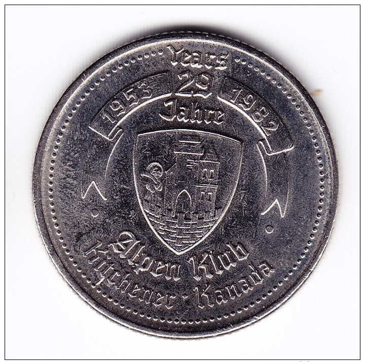 1982 Kitchener-Waterloo $1 Oktoberfest Token - Canada