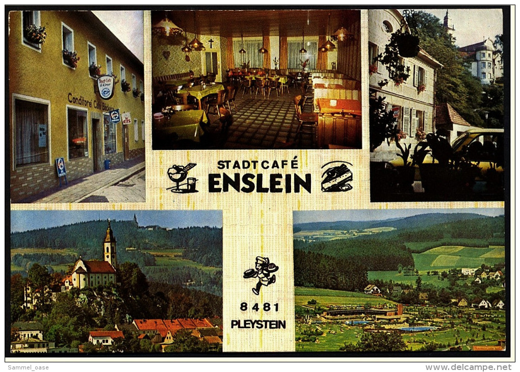 92714 Pleystein - Oberpfalz  -  Stadtcafe Enslein  -  Ansichtskarte Ca. 1980   (5460) - Weiden I. D. Oberpfalz