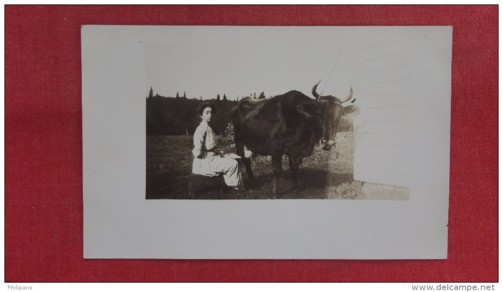 RPPC  To ID Lady With Cow=2144 - Other & Unclassified