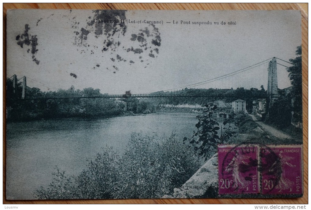 47 : Casseneuil - Le Pont Suspendu Vu De Côté - (n°5168) - Autres & Non Classés