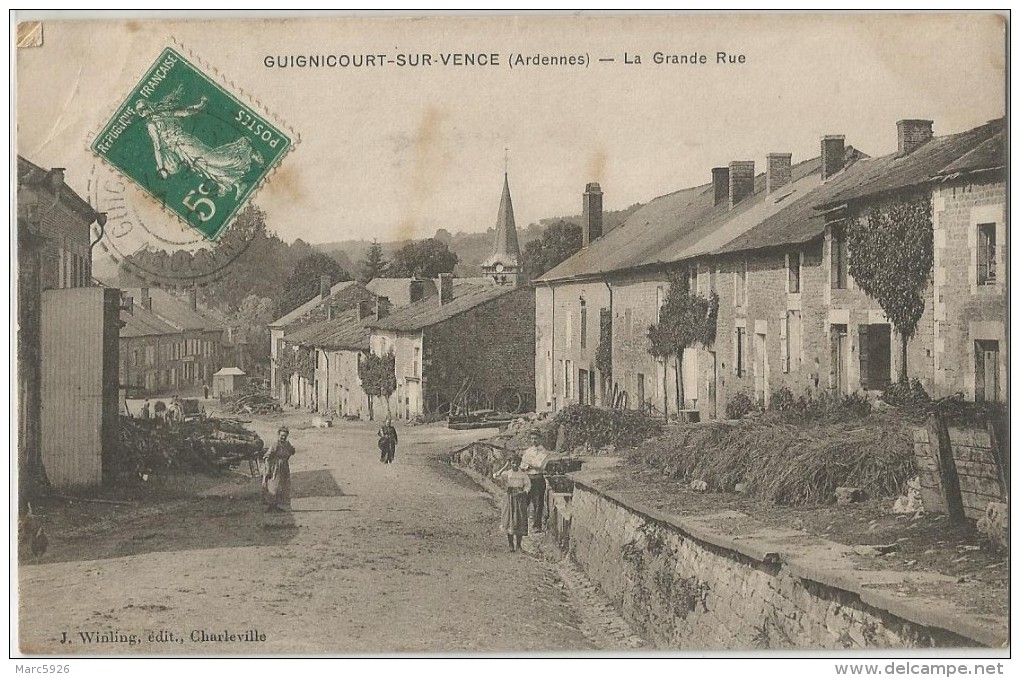 Guignicourt Sur Vence La Grande Rue - Sonstige & Ohne Zuordnung