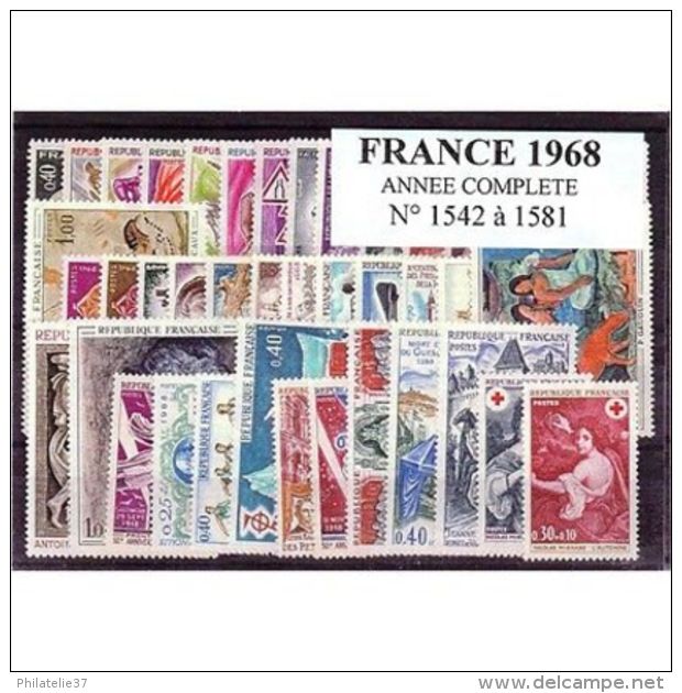 France 1968 Année Complète - Sammlungen