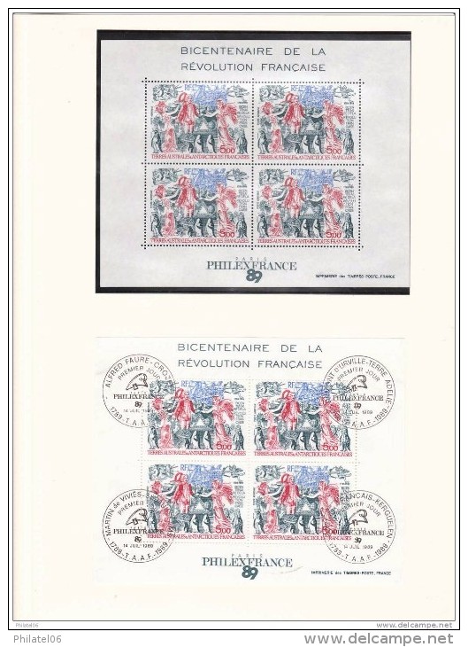 TAAF  34 NOTICES AVEC TIMBRES OBLITERES (ET 2 BLOCS, DONT 1 NEUF)  SUPERBES - Verzamelingen & Reeksen