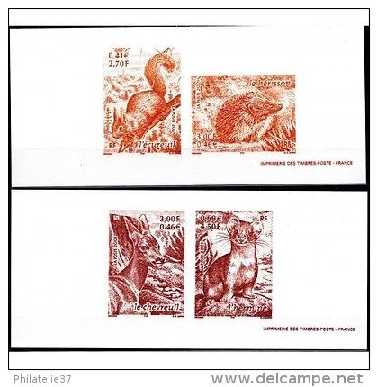 Gravures Des 4 Timbres "Nature De France" Faune - Non Classés