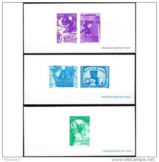 Gravures Des 5 Timbres "Le Siècle Au Fil Du Timbre, Communications" - Non Classés