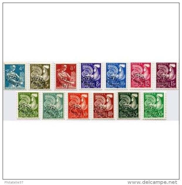 Timbres Préoblitérés France N°106 à 118 - Collections