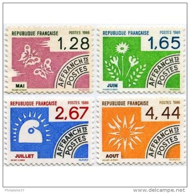 Timbres Préoblitérés France N°190 à 193 - Collezioni