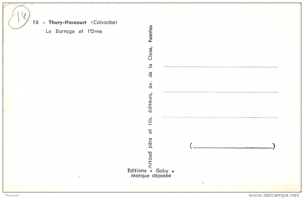 ¤¤  -   18  -  THURY-HARCOURT   -   Le Barrage Et L'Orne  -  ¤¤ - Thury Harcourt