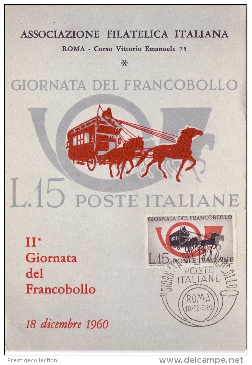 DAY OF THE STAMP GIORNATA DEL FRANCOBOLLO ROMA 18.12.1960(franc0275) - Journée Du Timbre