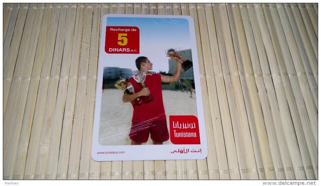 Prepaidcard Tunesie 5 Dinars Used 2 Scans  Rare - Tunisia