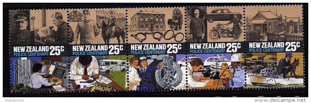 New Zealand Scott   843a-e Strip Of 5  Mint NH VFine  CV 2.25 - Unused Stamps