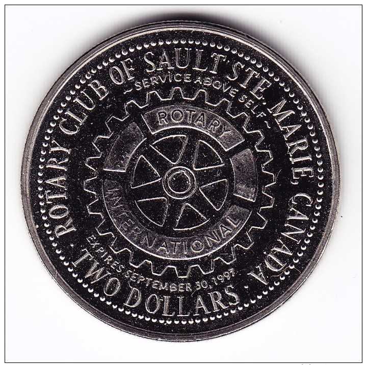 1997 Rotary Community Days Sault Ste. Marie Two Dollar Token - Canada