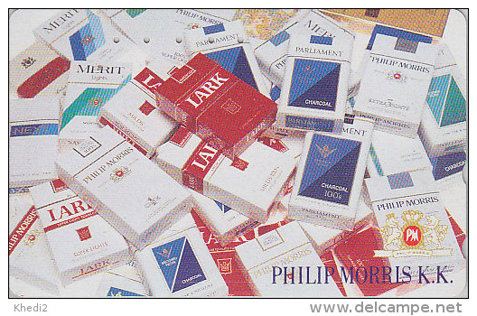 Télécarte Japon - CIGARETTE PHILIP MORRIS LARK MERIT PARLIAMENT -  Japan Phonecard - ZIGARETTE Telefonkarte - 31 - Werbung