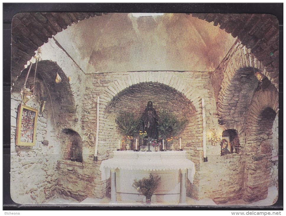 = Carte Postale De Turquie, Meryemana Selçuk 11.6.96 Illustration Intérieur De La Maison De La Vierge Marie, 1 Timbre - Brieven En Documenten
