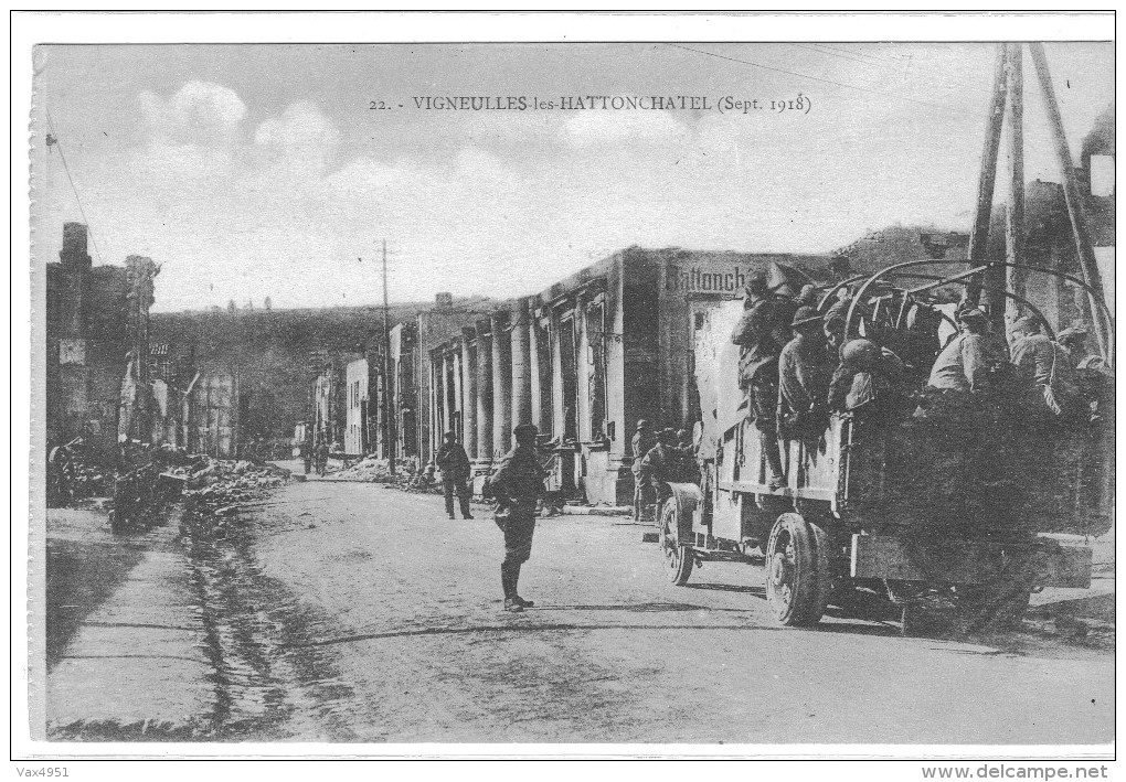 VIGNEULLES LES HATTONCHATEL SEPTEMBRE 1918  CONVOI DE TROUPES   ****   A SAISIR     ***** - Vigneulles Les Hattonchatel