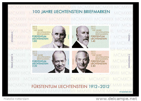 Liechtenstein - Postfris / MNH - Sheet 100 Jaar Postzegels 2012 - Nuevos