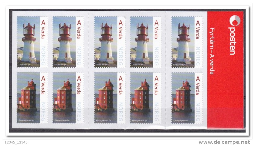 Noorwegen 2015, Postfris MNH, Lighthouses - Carnets