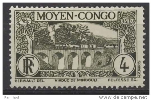 MIDDLE CONGO 1933 Mindouli Viaduct -  4c. - Olive  MH - Altri & Non Classificati