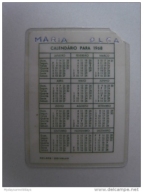 1 CALENDAR SMALL - PORTUGAL TABACO CIGARROS TOBACCO TABACCO TABAC CIGARRILLOS SIGARETTE CIGARETTES - Small : 1961-70