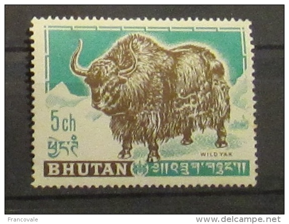 Bhutan 1962 Wild Yak Animals Mnh - Bhutan