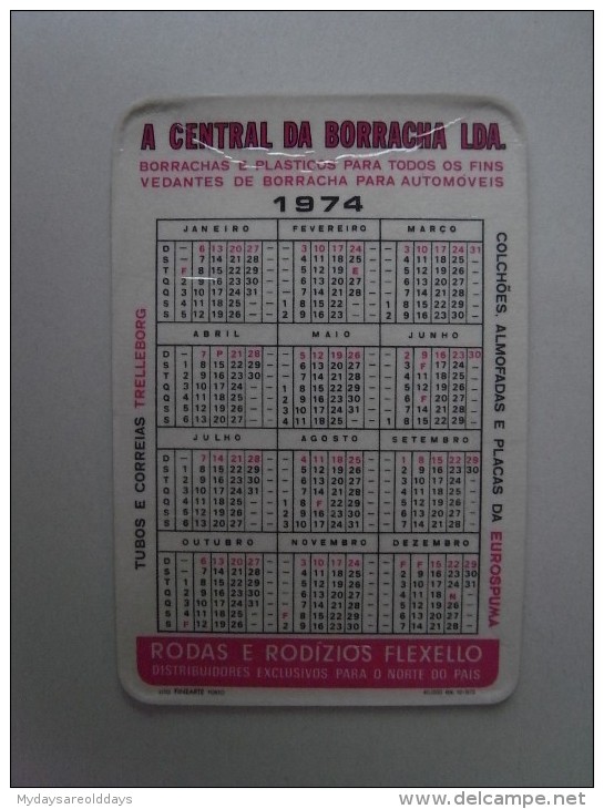 1 CALENDAR SMALL - PORTUGAL EROTICO EROTIC WOMAN NUDE SEXY MULHER NUA SEX PORN PORNOGRAPHIC - Tamaño Pequeño : 1971-80