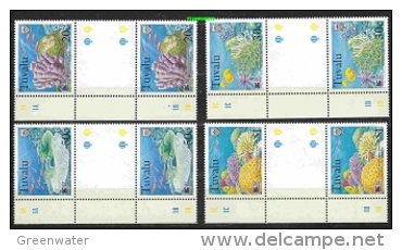 Greenpeace 1999 Tuvalu Corals 4v Gutter  (+margin)  ** Mnh (26798) - Tuvalu