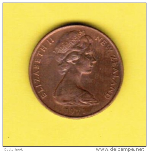 NEW ZEALAND   2 CENTS 1971  (SERIFS)  (KM # 32) - New Zealand