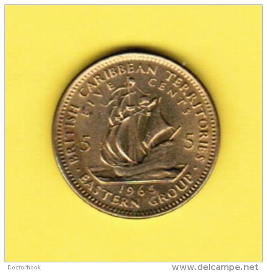 BRITISH CARIBBEAN TERRITORIES   5 CENTS 1965 (KM # 4) - Caribe Británica (Territorios Del)