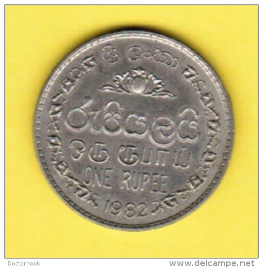 SRI LANKA   1 RUPEE 1982 (KM # 136.2) - Sri Lanka