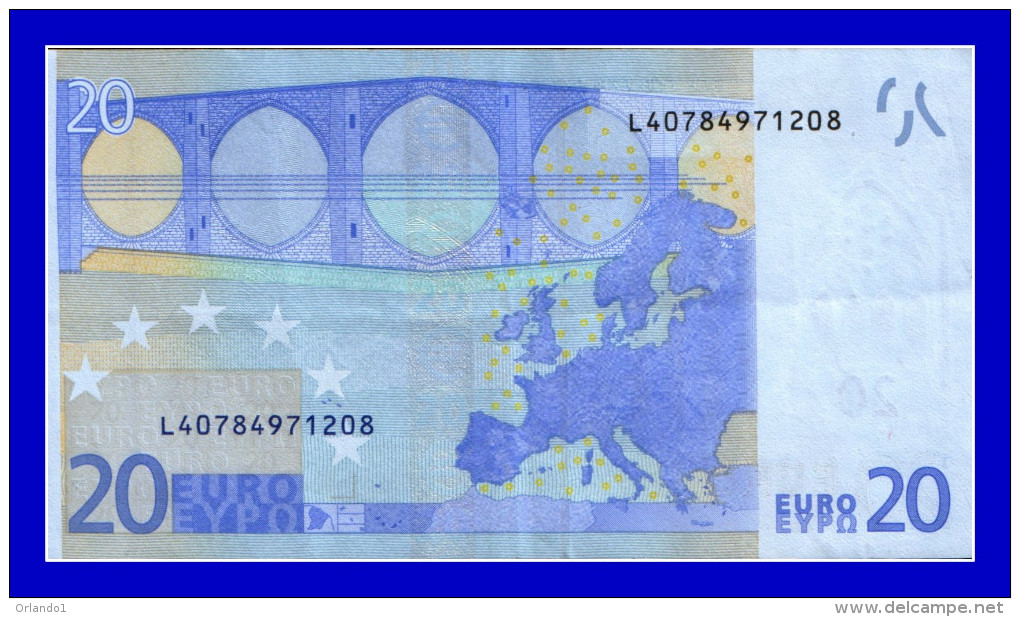 20 EURO "L" FINLAND  R024 DRAGHI  CIRCULATED  RARE!!!!! - 20 Euro