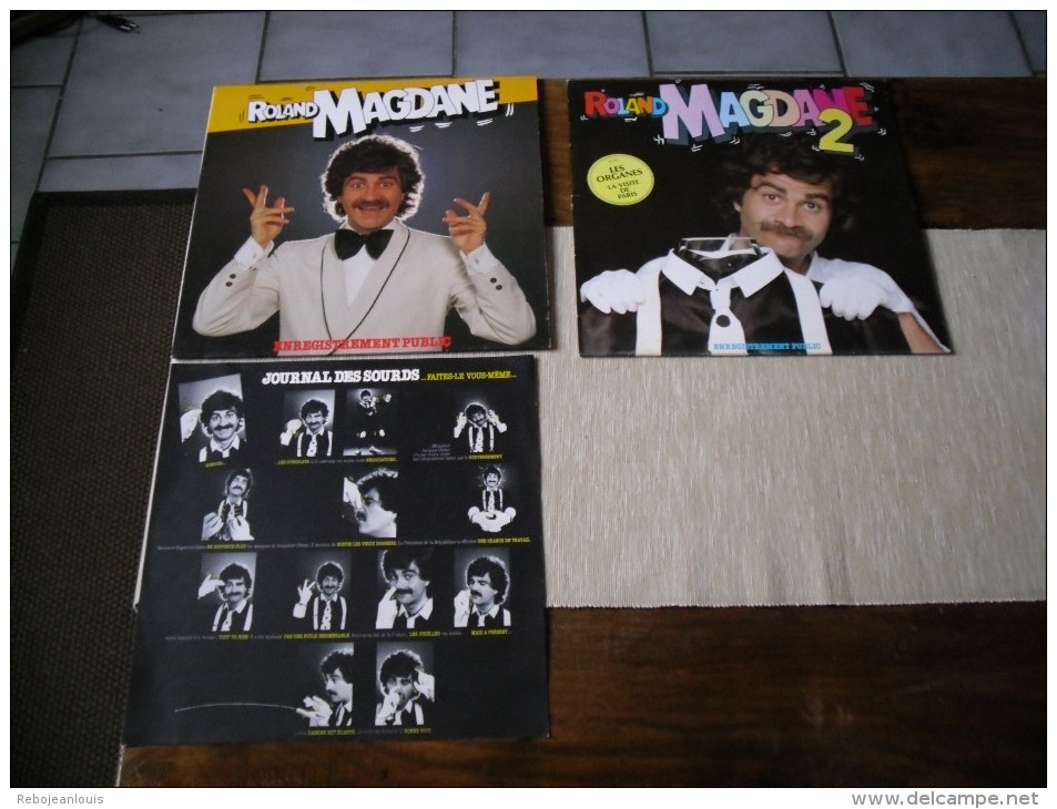 2 DISQUES VINYLES 33 TOURS ROLAND MAGDANE - Comiques, Cabaret