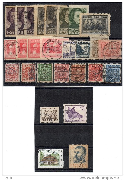 POLONIA, POLAND, POLEN, POLOGNE  Old  Used  Stamps - Collections