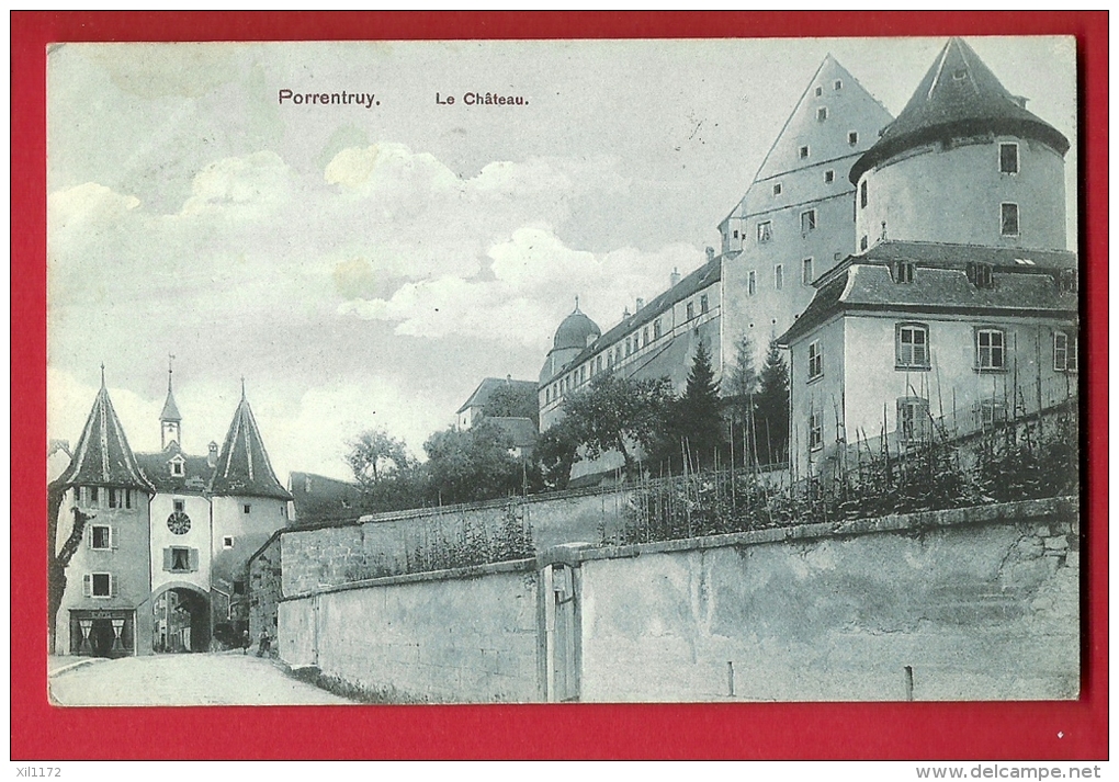 PAI-11 Porrentruy Le Château   Cachet 1910.  Metz - Porrentruy