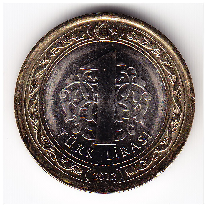 2012 Turkey Bimetallic Commemorative 1 Lira Coin - Turkije