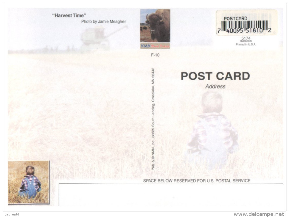 (618) USA - North Dakota Wheat Farming (with Map And Boy) - Cultivation