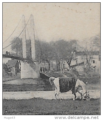 (RECTO/VERSO) AGEN EN 1908 - N° 16 - LA PASSERELLE AVEC ATTELAGE ET CHEVAL - BEAU CACHET - CPA - Agen