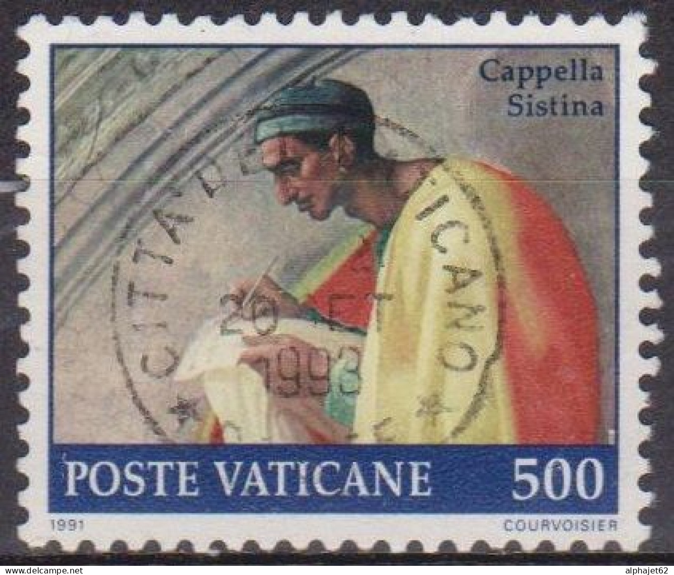 Michel Ange - VATICAN - Chapelle Sixtine: Lunette "Asa" - N° 897 - 1991 - Oblitérés