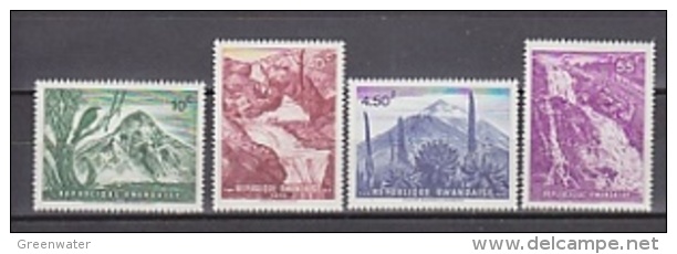 Rwanda 1966 Waterfalls & Volcanos 4v ** Mnh (26806B) - Ongebruikt