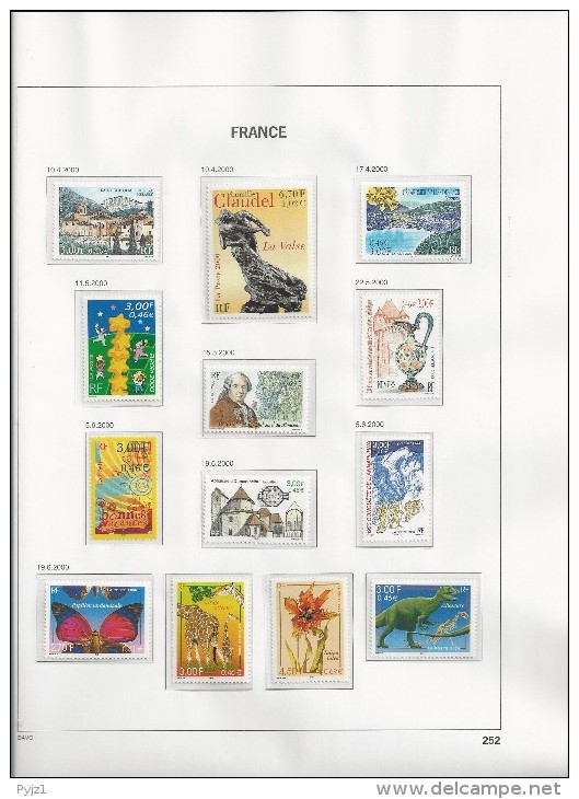 2000 MNH France Année Complète, Year Collection , (14 Scans), Postfris** - 2000-2009