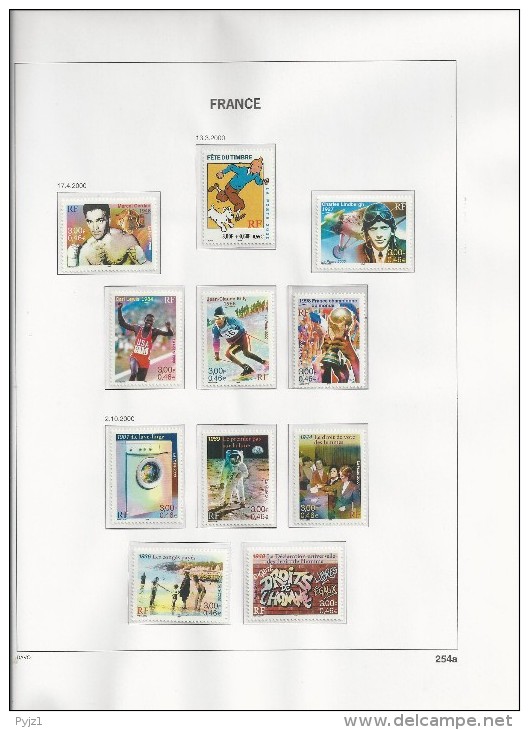 2000 MNH France Année Complète, Year Collection , (14 Scans), Postfris** - 2000-2009