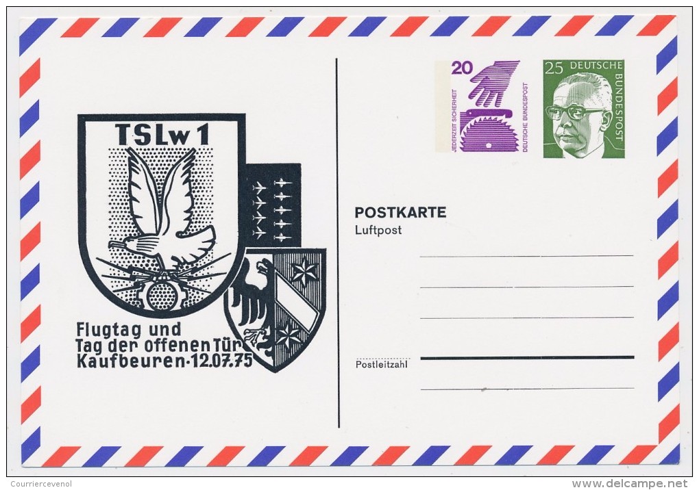 ALLEMAGNE - 2 CP Entiers "Flugtag Und Tag Den Offenen Tür - Kaufgeuren - 12.07.1975" - Cartes Postales Privées - Neuves