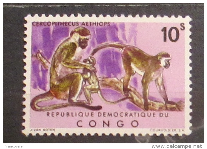 Congo Rep. Dem. 1971 Monkeys Mnh - Neufs