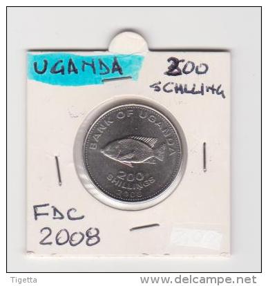 UGANDA   200 SHILLINGS  ANNO 2008 FDC - Uganda